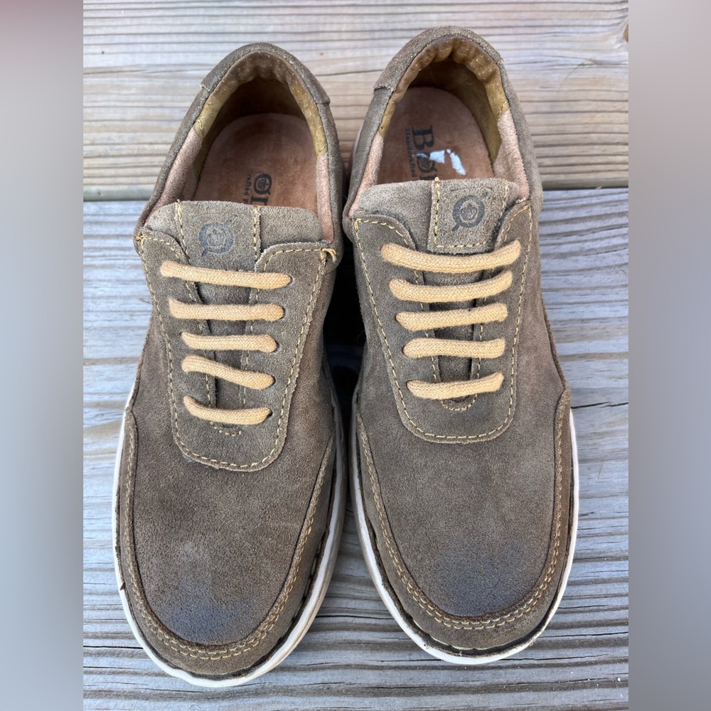 New Men's 8 41 Born Taupe Brown Leather Dustin Casual Oxford Tennis Shoes NWT